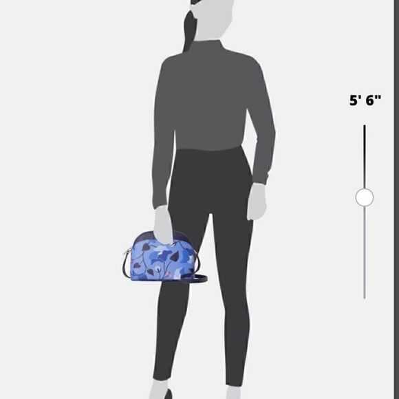 NWT KATE SPADE Blue Floral Payton Dome Crossbody - Picture 6 of 16